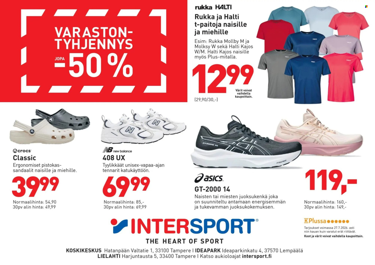 Intersport tarjoukset - 08.07.2026 - 27.07.2026. Sivu 1