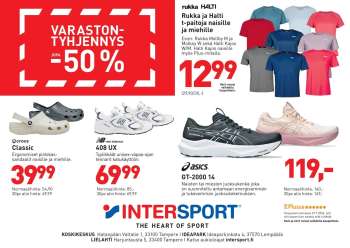 Intersport tarjoukset  - 08.07.2026 - 27.07.2026.
