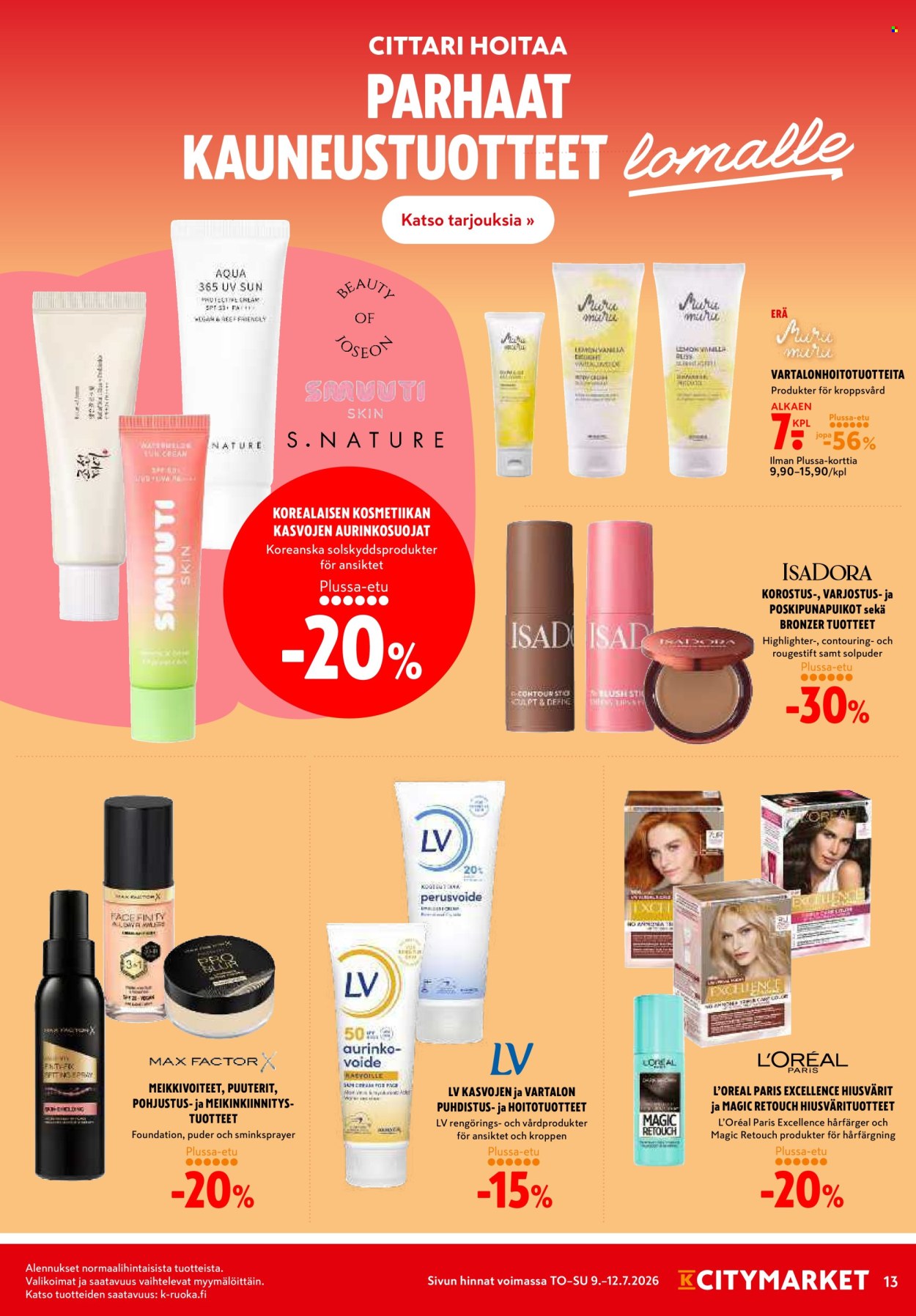 K-citymarket tarjoukset - 09.07.2026 - 12.07.2026. Sivu 13