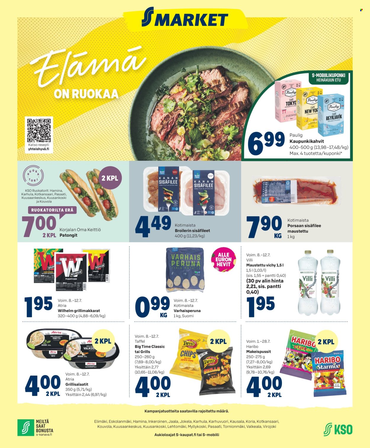 S-market tarjoukset - 08.07.2026 - 12.07.2026. Sivu 1