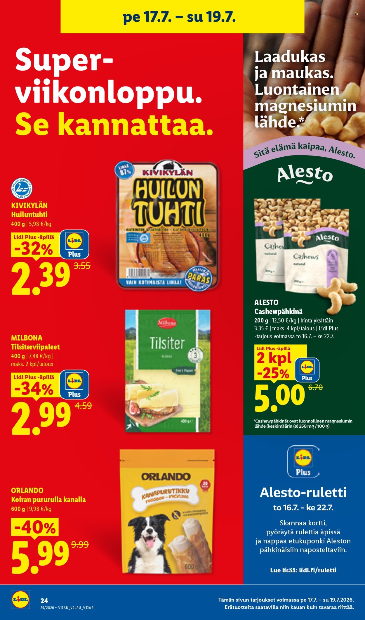Lidl tarjoukset - 16.07.2026 - 22.07.2026. Sivu 32