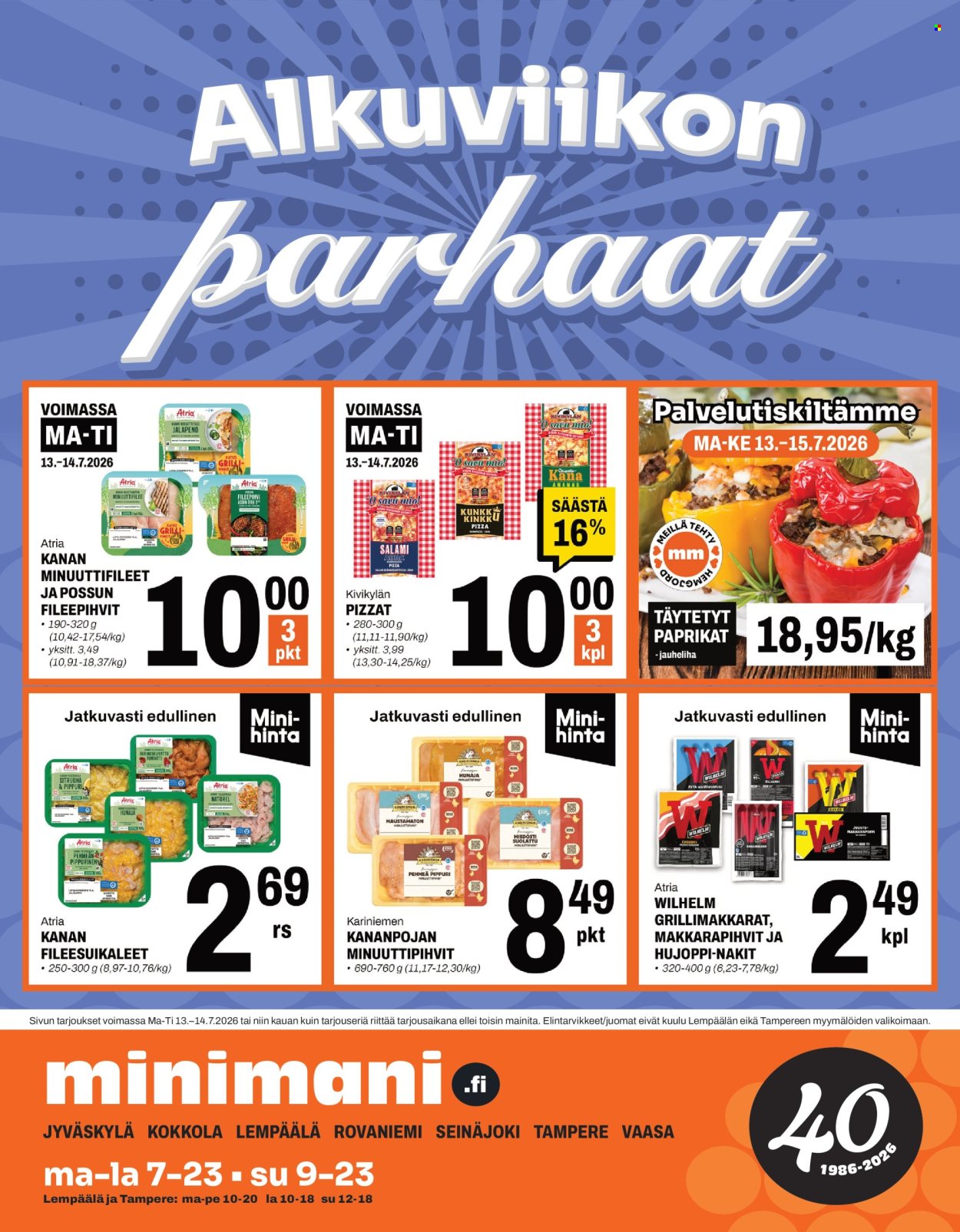 Minimani tarjoukset - 13.07.2026 - 14.07.2026. Sivu 1