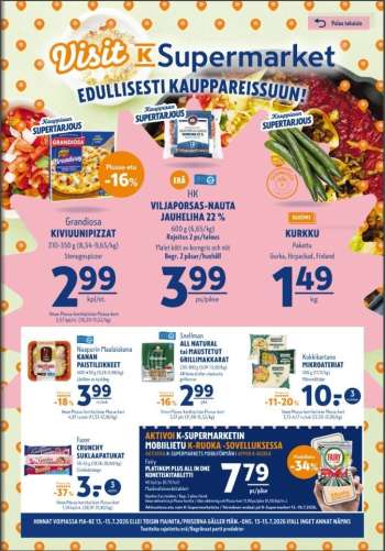 K-Supermarket tarjoukset  - 13.07.2026 - 15.07.2026.