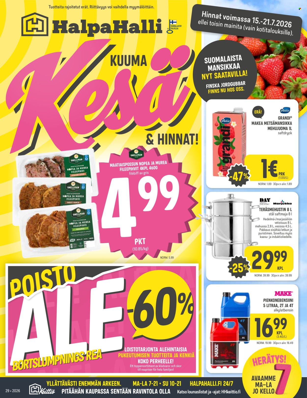 HalpaHalli tarjoukset - 15.07.2026 - 21.07.2026. Sivu 1