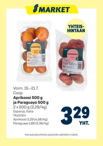 S-market tarjoukset  - 15.07.2026 - 21.07.2026.