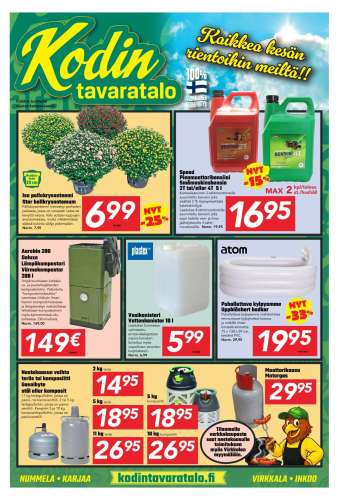 Kodintavaratalo tarjoukset  - 13.07.2026 - 26.07.2026.