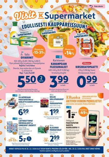 K-Supermarket tarjoukset  - 20.07.2026 - 22.07.2026.