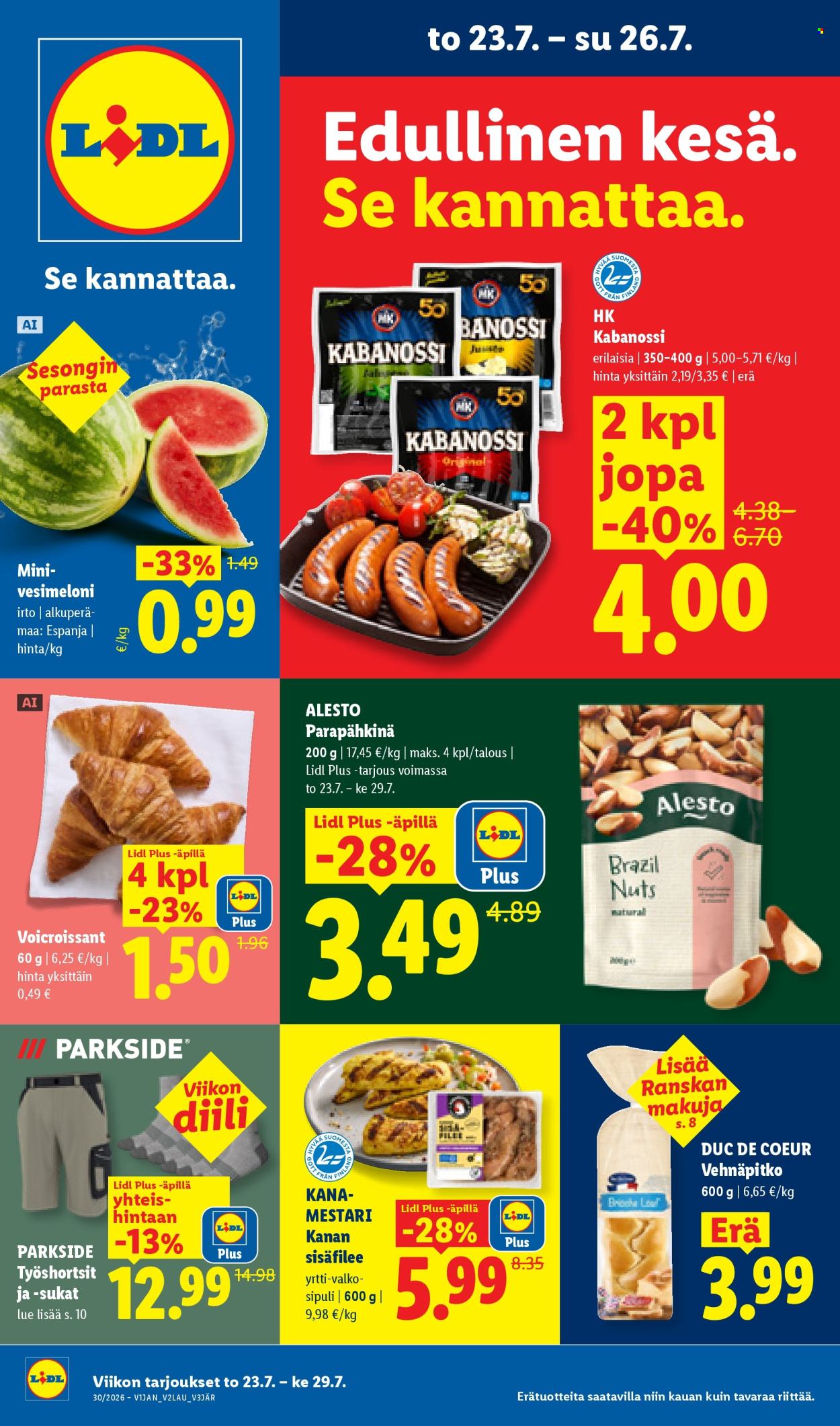 Lidl tarjoukset - 23.07.2026 - 29.07.2026. Sivu 1