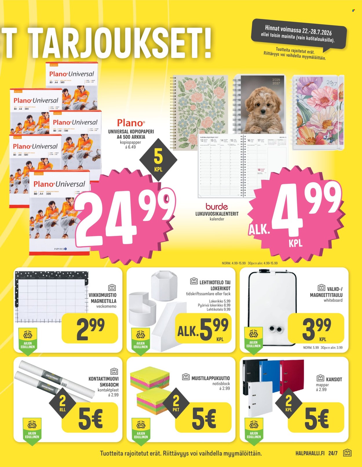 HalpaHalli tarjoukset - 22.07.2026 - 28.07.2026. Sivu 9