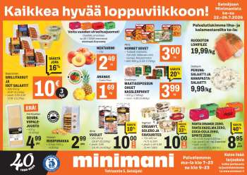 Minimani tarjoukset  - 22.07.2026 - 26.07.2026.