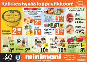 Minimani tarjoukset  - 22.07.2026 - 26.07.2026.