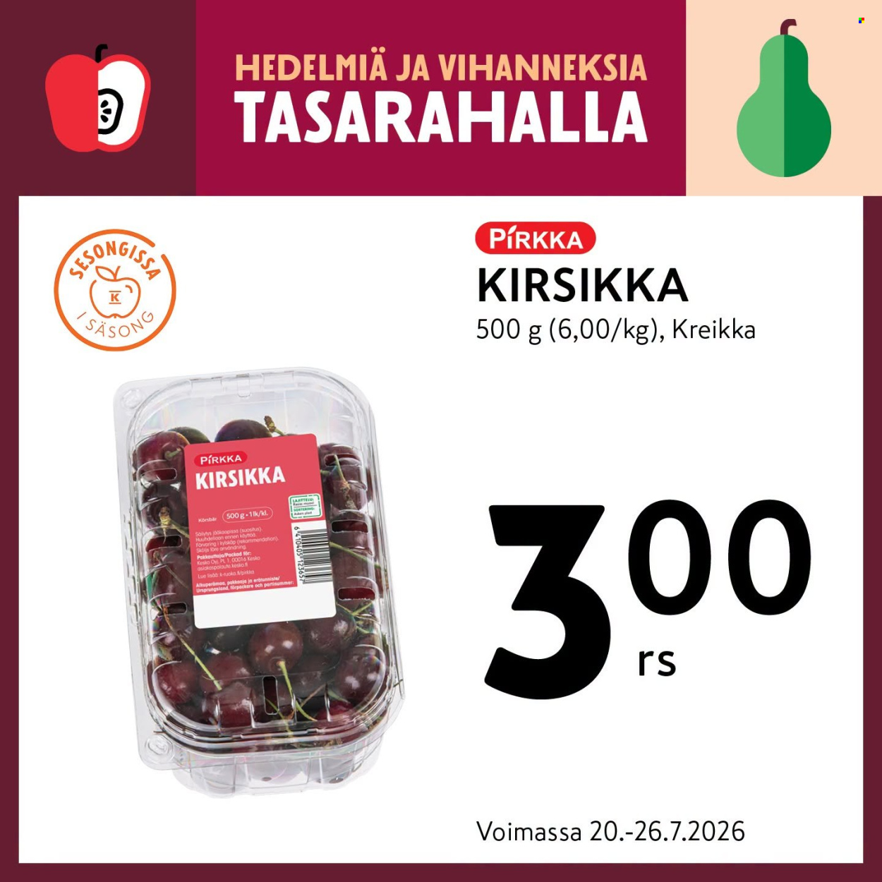 K-market tarjoukset - 20.07.2026 - 26.07.2026. Sivu 3