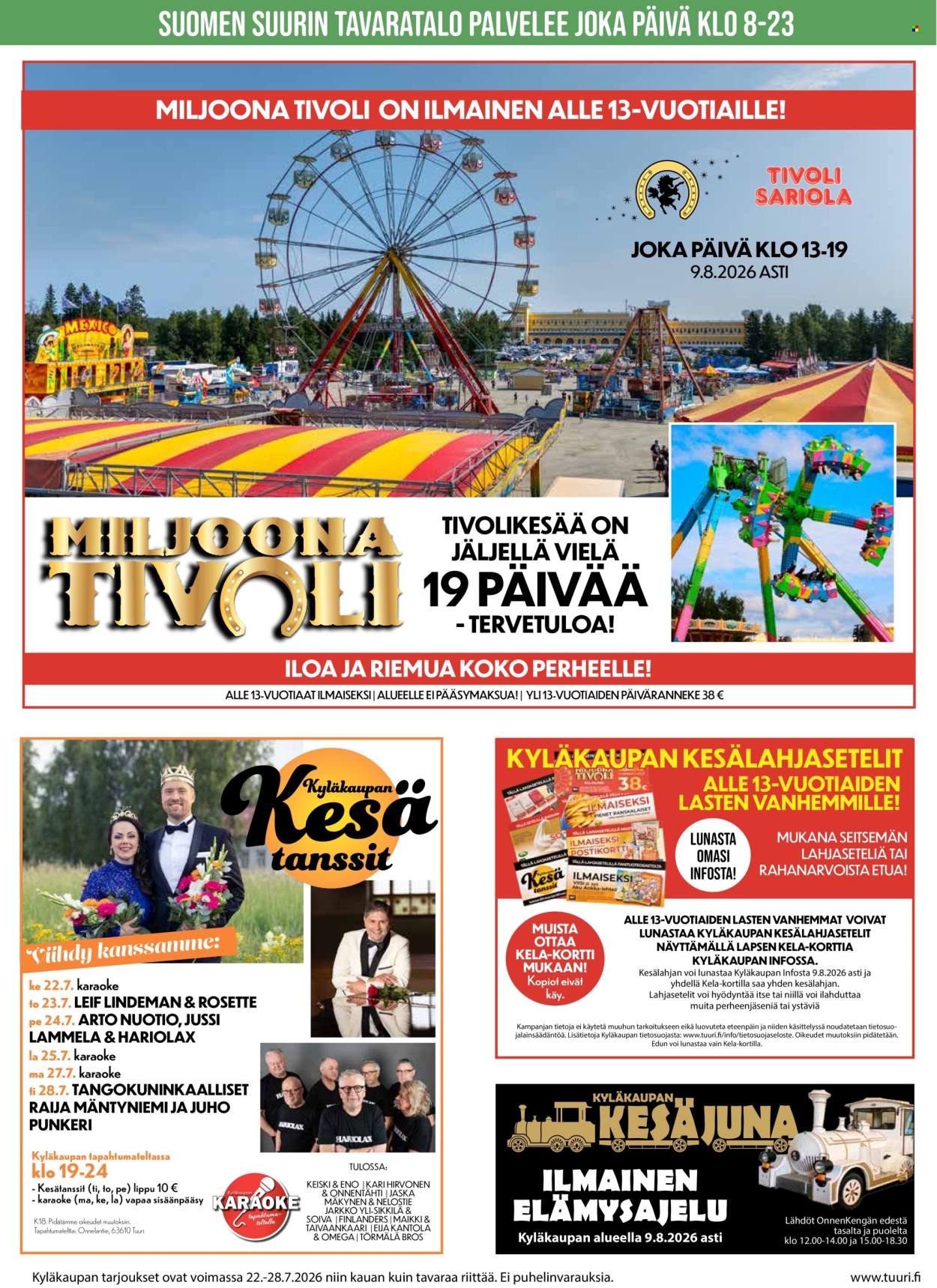 Tuuri tarjoukset - 22.07.2026 - 28.07.2026. Sivu 2