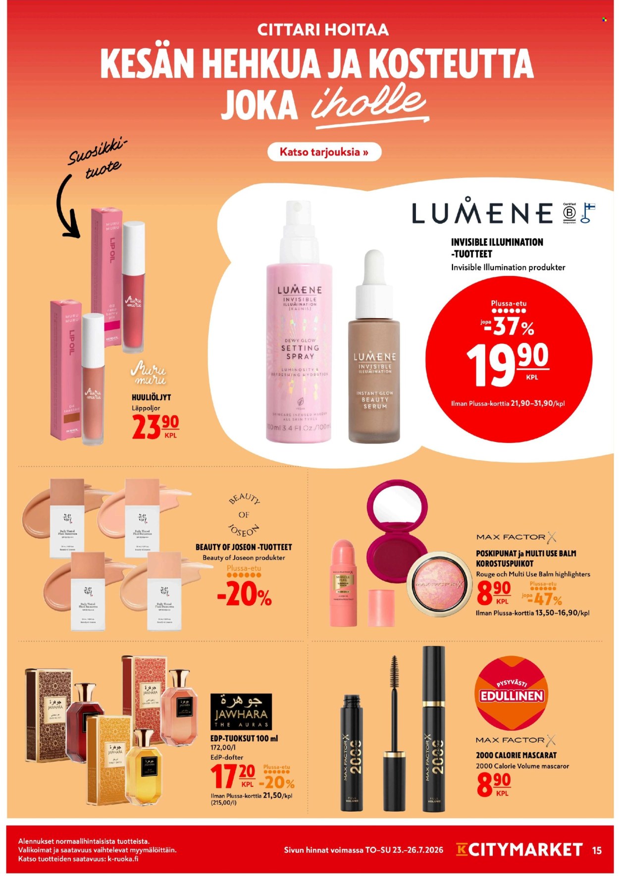 K-citymarket tarjoukset - 23.07.2026 - 26.07.2026. Sivu 15