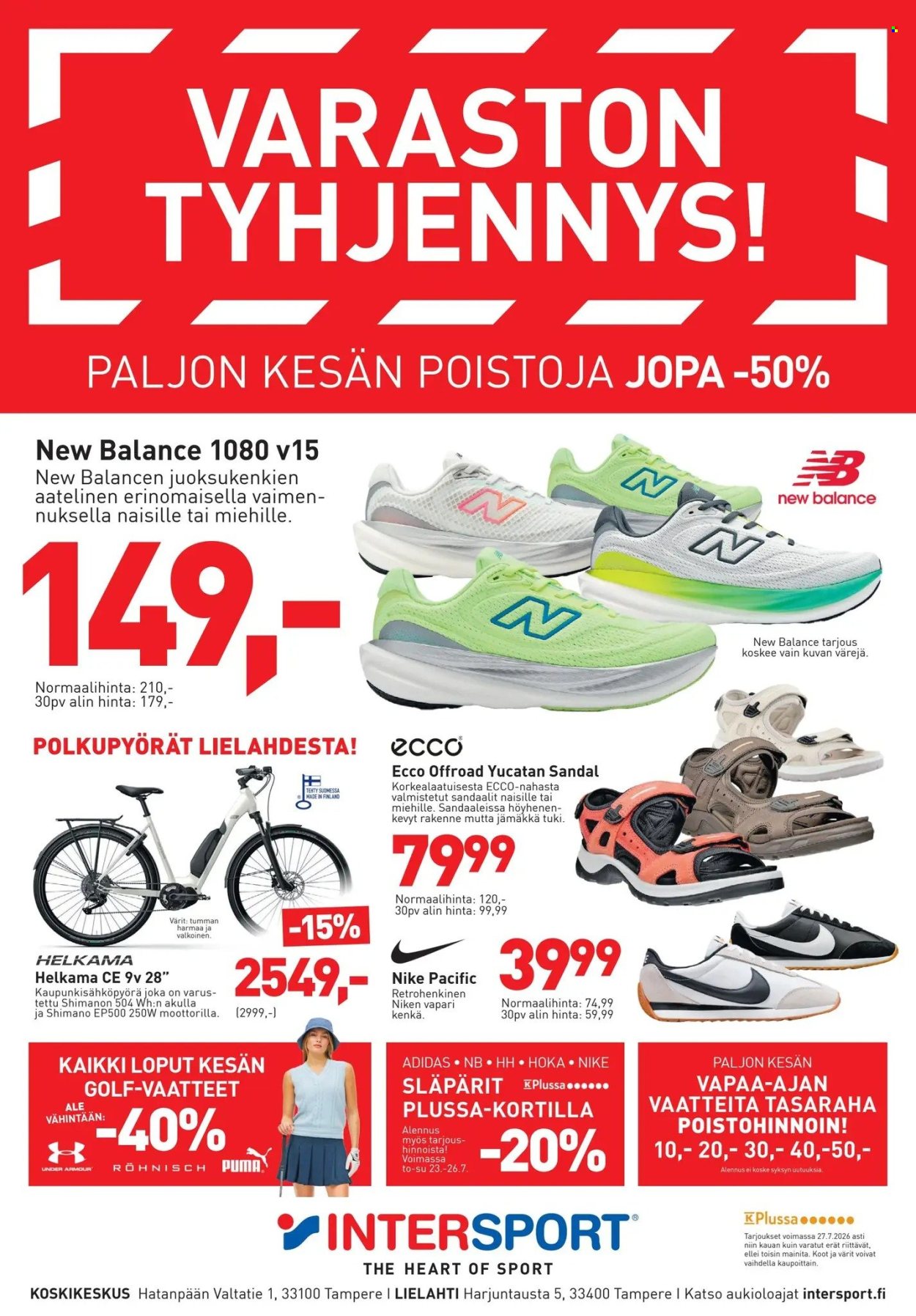 Intersport tarjoukset - 23.07.2026 - 27.07.2026. Sivu 1