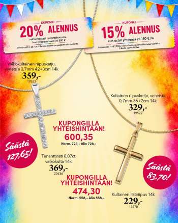 Kultajousi tarjoukset  - 13.07.2026 - 28.07.2026.