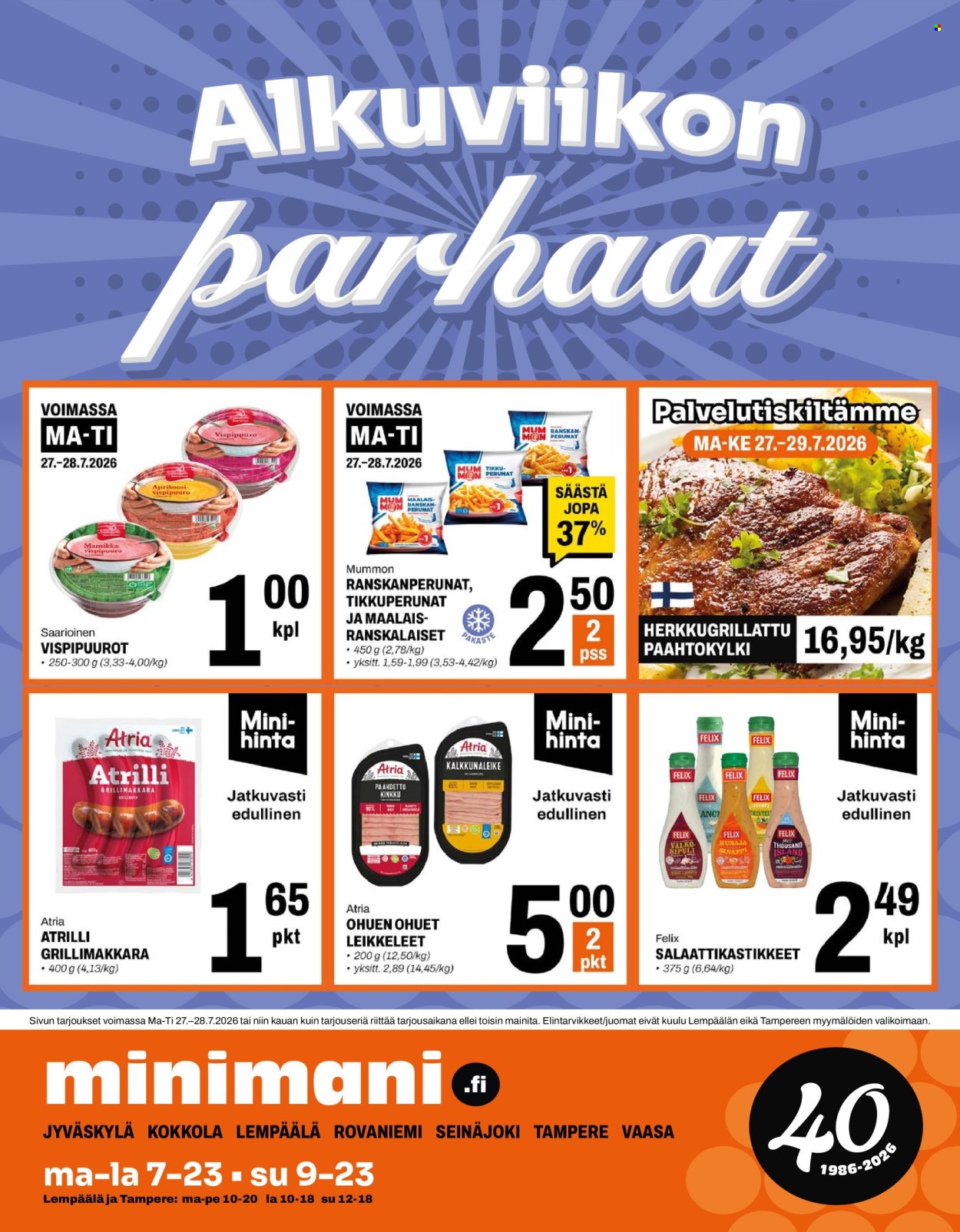 Minimani tarjoukset - 27.07.2026 - 28.07.2026. Sivu 1