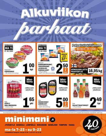 Minimani tarjoukset  - 27.07.2026 - 28.07.2026.