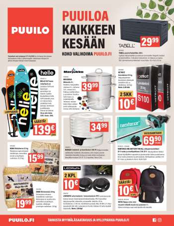Puuilo tarjoukset  - 27.07.2026 - 09.08.2026.