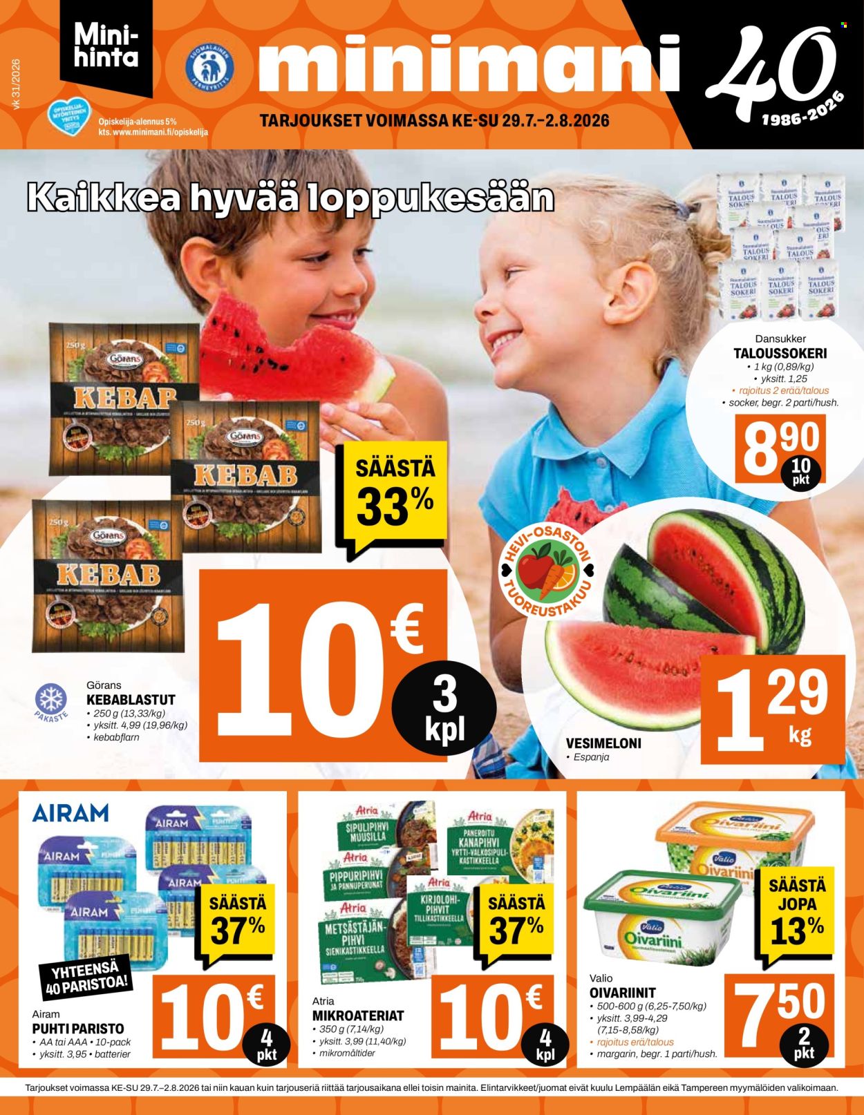 Minimani tarjoukset - 29.07.2026 - 02.08.2026. Sivu 1