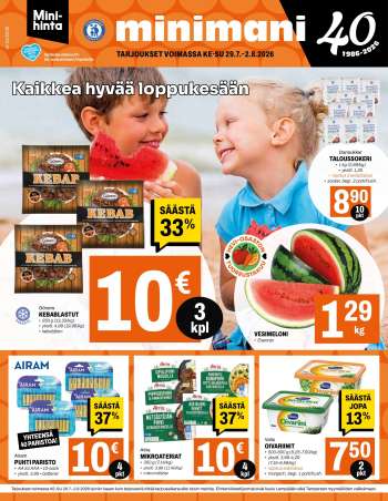Minimani tarjoukset  - 29.07.2026 - 02.08.2026.