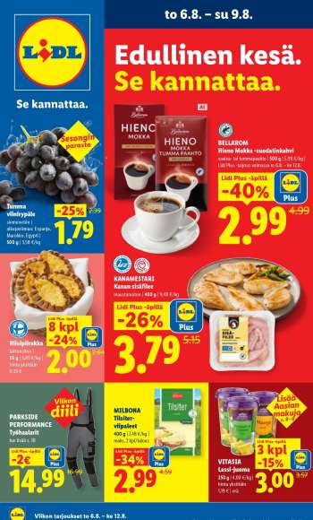 Lidl tarjoukset  - 06.08.2026 - 12.08.2026.