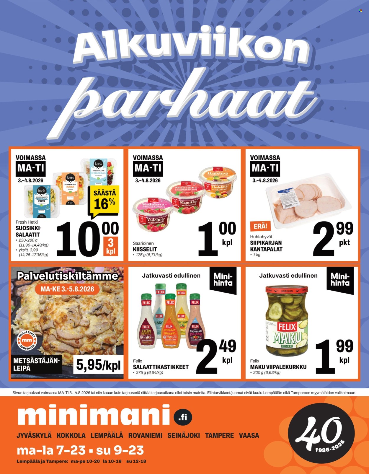 Minimani tarjoukset - 03.08.2026 - 04.08.2026. Sivu 1