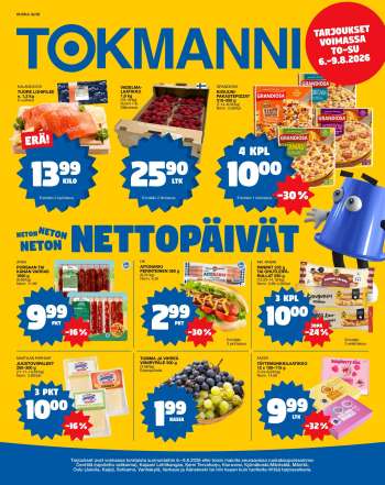 Tokmanni tarjoukset  - 06.08.2026 - 09.08.2026.