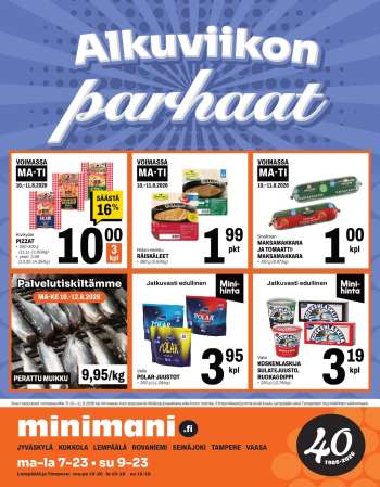 Minimani tarjoukset  - 10.08.2026 - 11.08.2026.