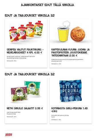 Alepa tarjoukset  - 12.08.2026 - 25.08.2026.