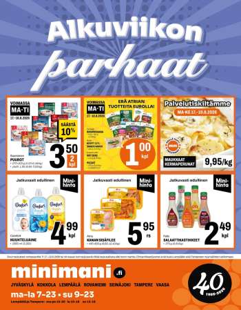 Minimani tarjoukset  - 17.08.2026 - 18.08.2026.