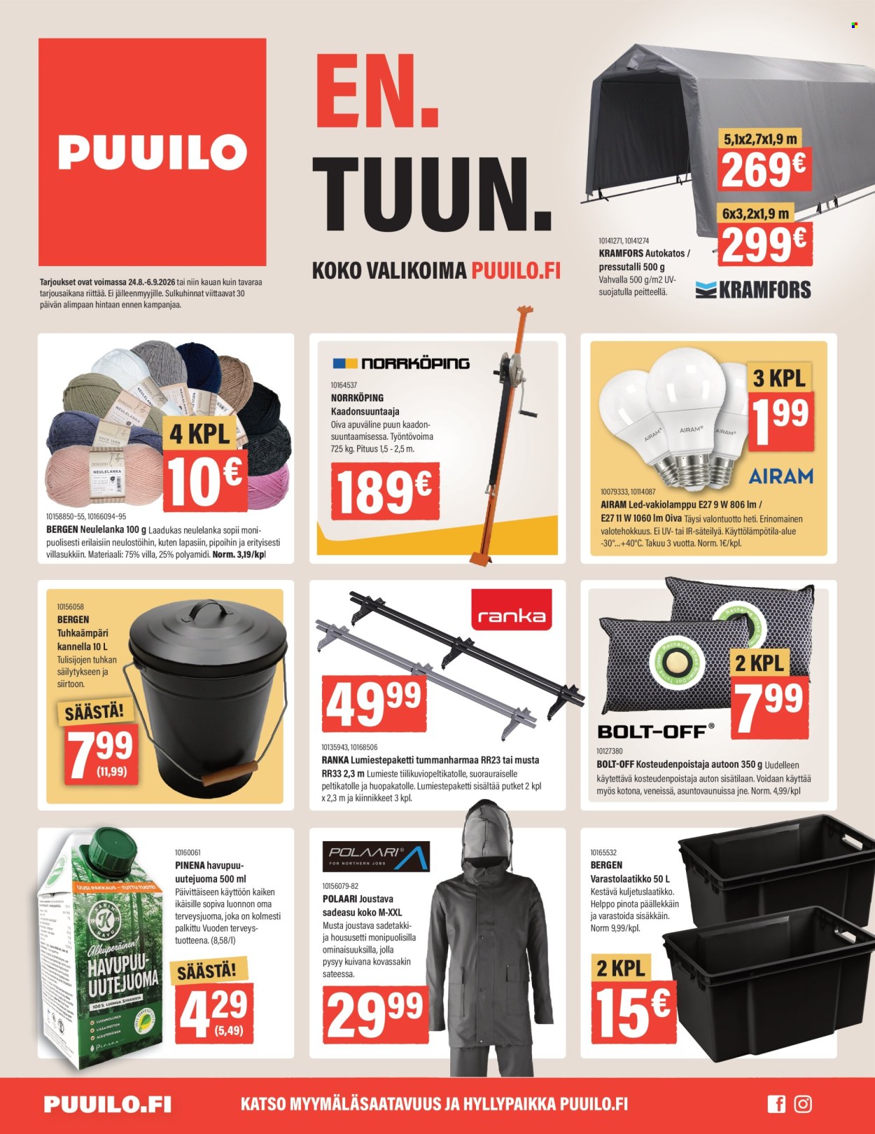 Puuilo tarjoukset - 24.08.2026 - 06.09.2026. Sivu 1