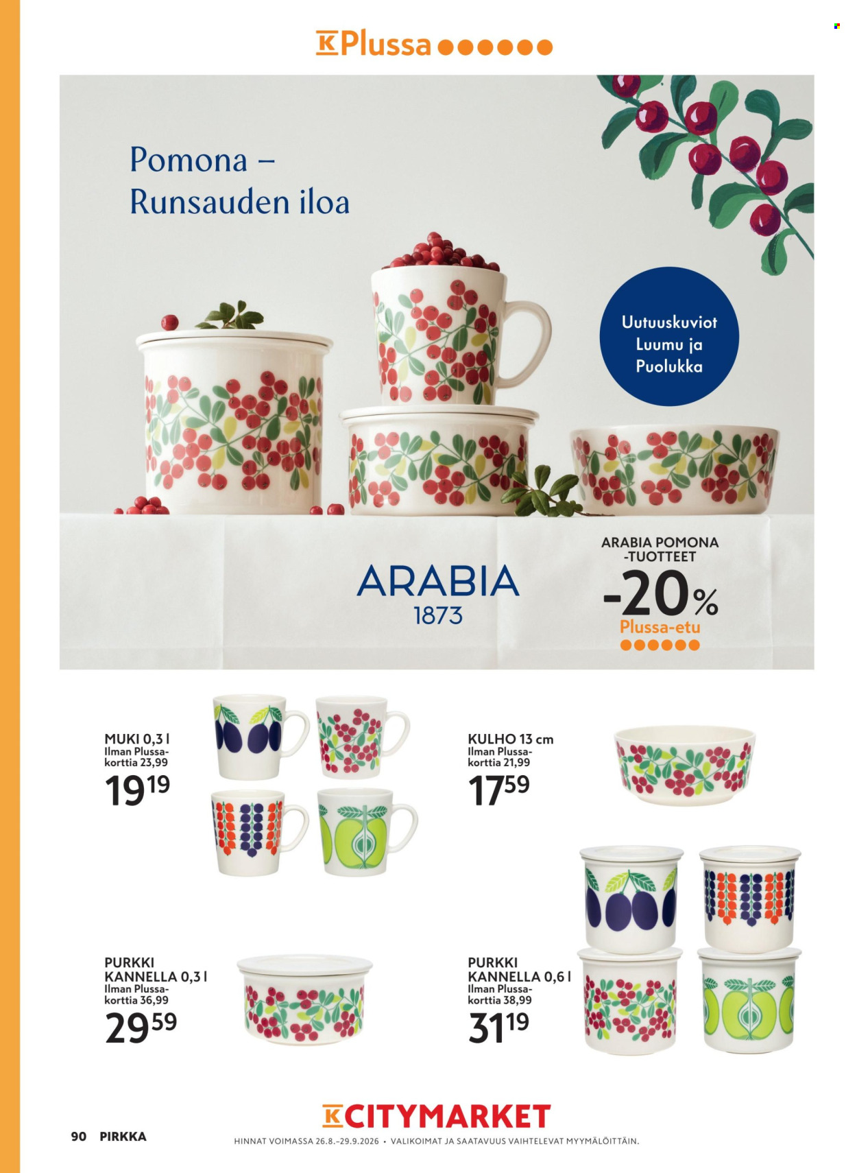 K-market tarjoukset - 26.08.2026 - 29.09.2026. Sivu 90