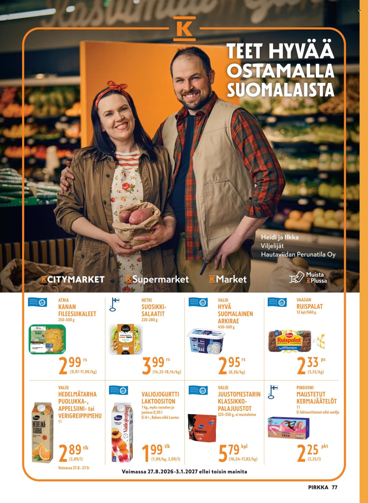 K-Supermarket tarjoukset - 26.08.2026 - 29.09.2026. Sivu 77