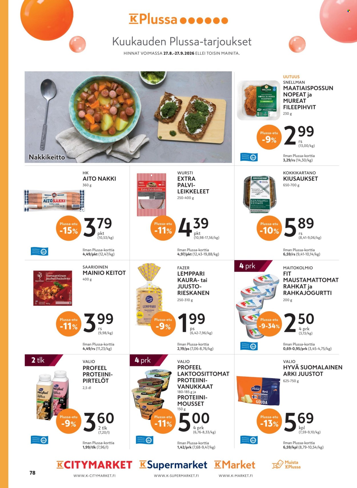 K-Supermarket tarjoukset - 26.08.2026 - 29.09.2026. Sivu 78
