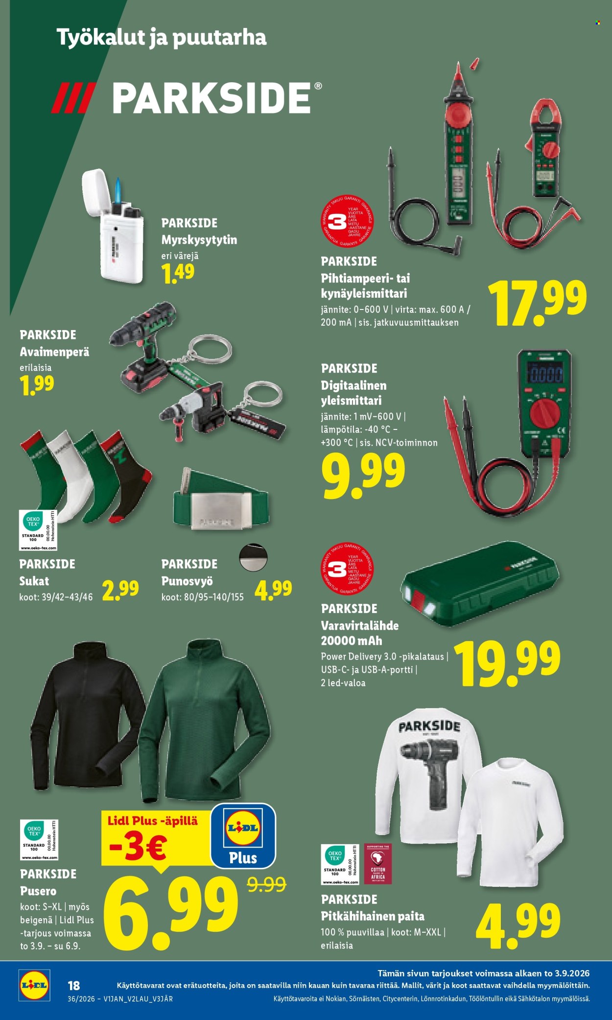 Lidl tarjoukset - 03.09.2026 - 06.09.2026. Sivu 20