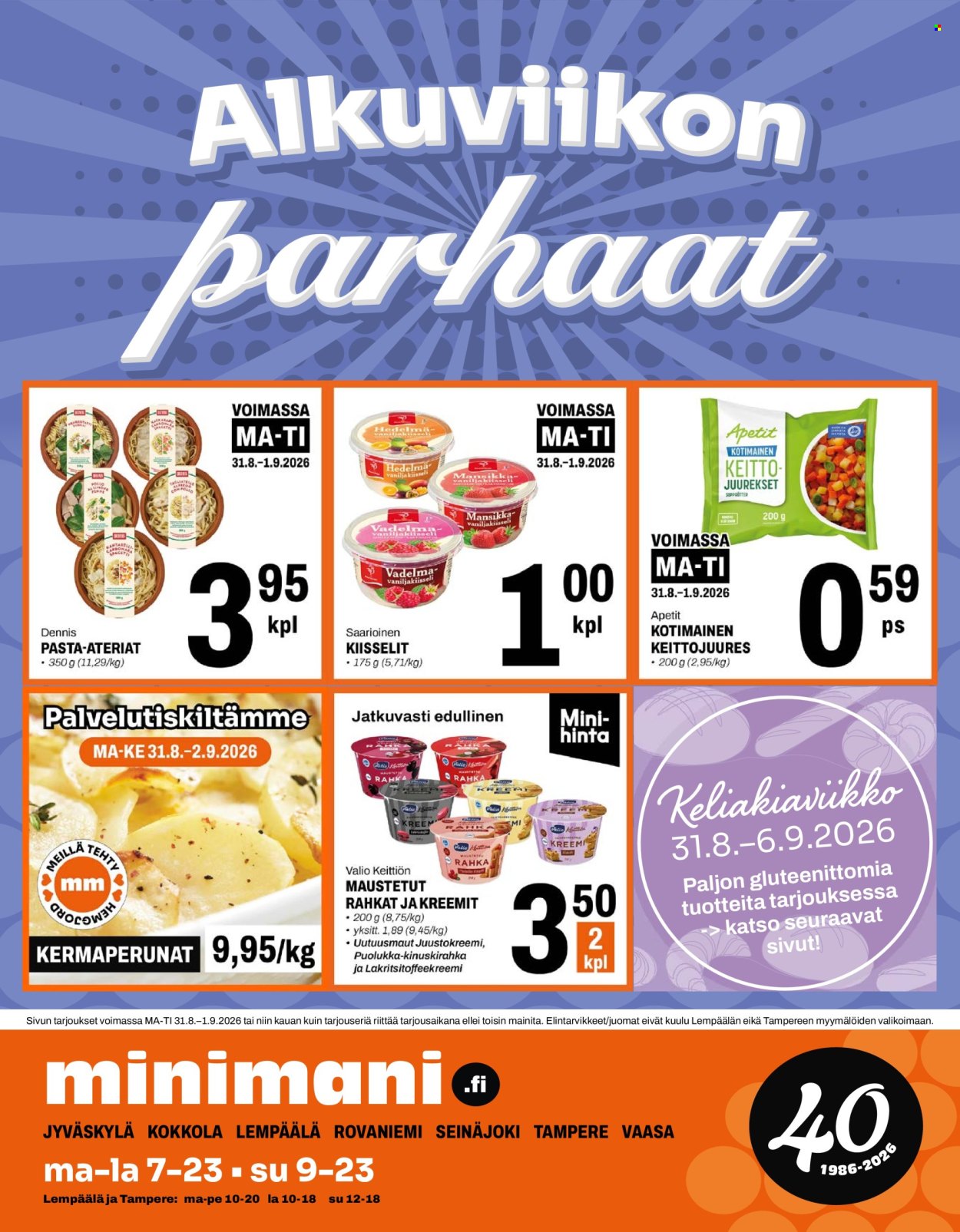 Minimani tarjoukset - 31.08.2026 - 01.09.2026. Sivu 1