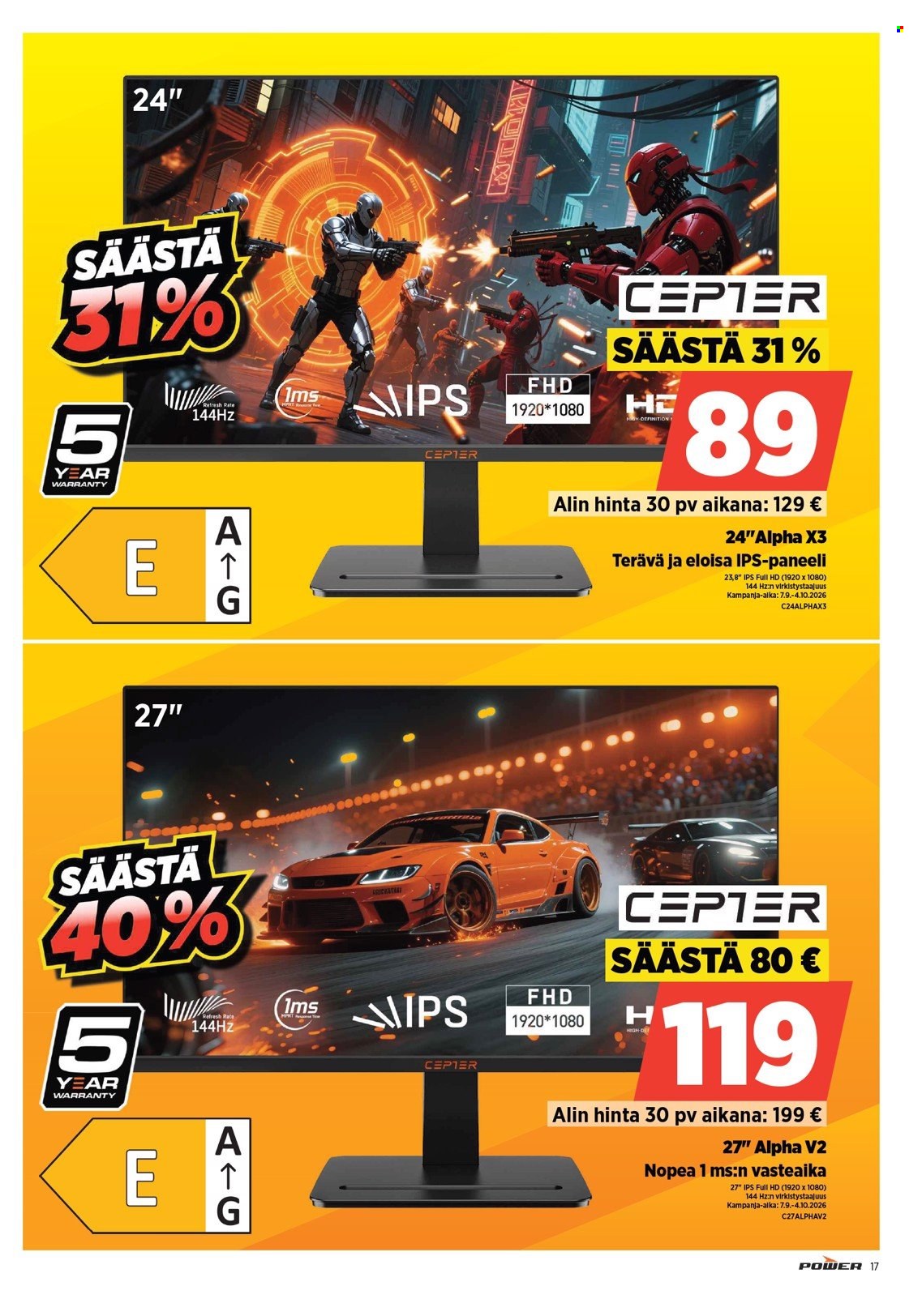 Power tarjoukset. Sivu 17