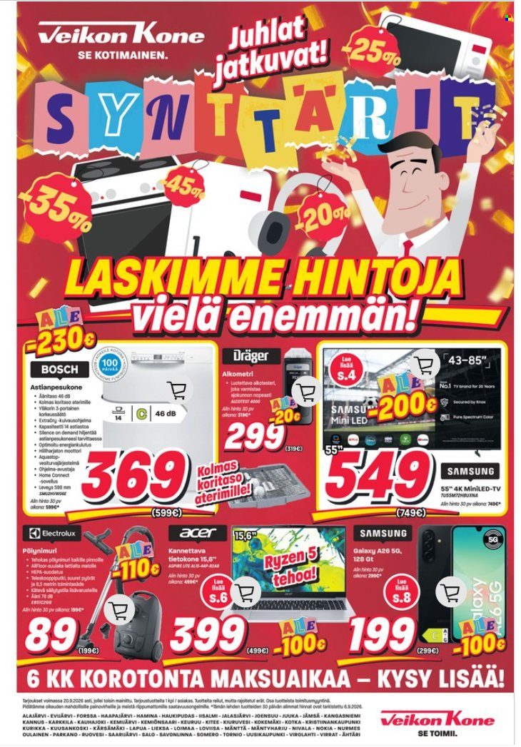 Veikon Kone tarjoukset - 07.09.2026 - 20.09.2026. Sivu 1