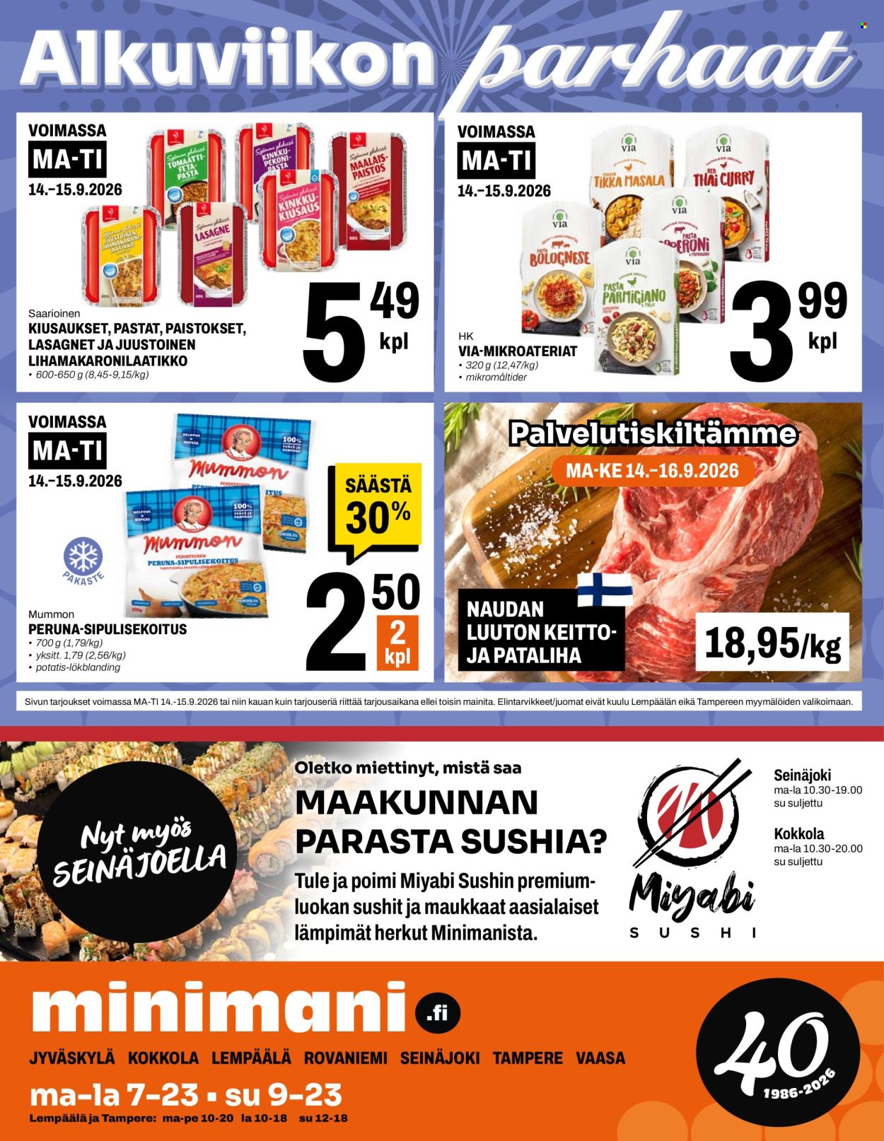 Minimani tarjoukset - 09.09.2026 - 13.09.2026. Sivu 12