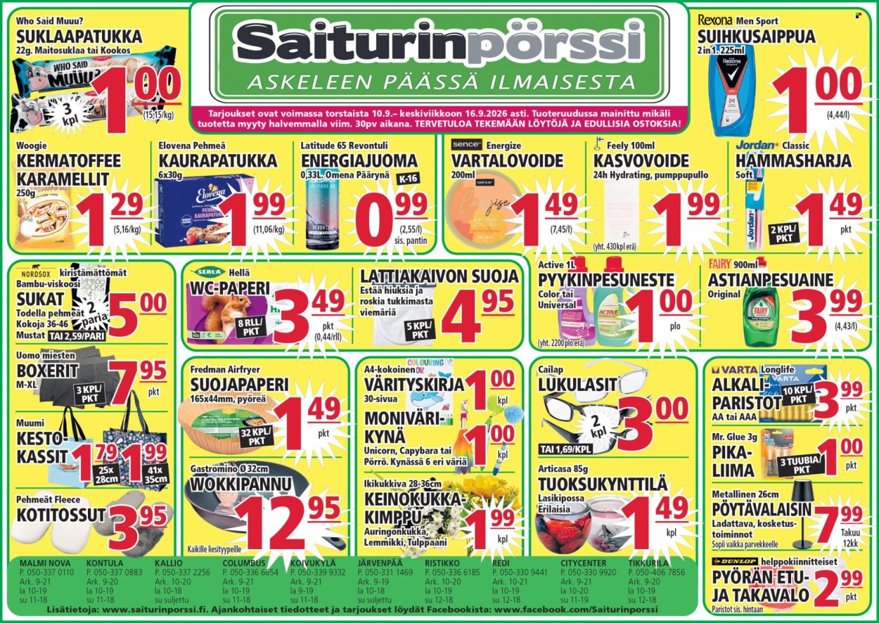 Saiturinpörssi tarjoukset - 10.09.2026 - 16.09.2026. Sivu 1