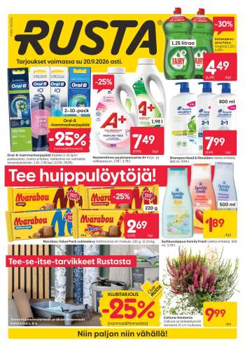 Rusta tarjoukset  - 14.09.2026 - 20.09.2026.