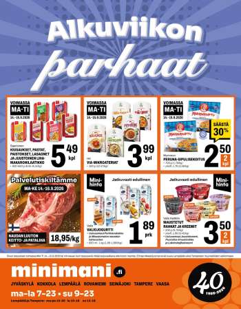 Minimani tarjoukset  - 14.09.2026 - 15.09.2026.