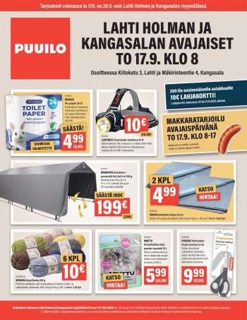 thumbnail - Puuilo tarjoukset - Lahti Holma ja Kangasala avajaiset