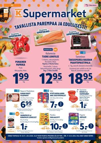 K-Supermarket tarjoukset  - 17.09.2026 - 20.09.2026.