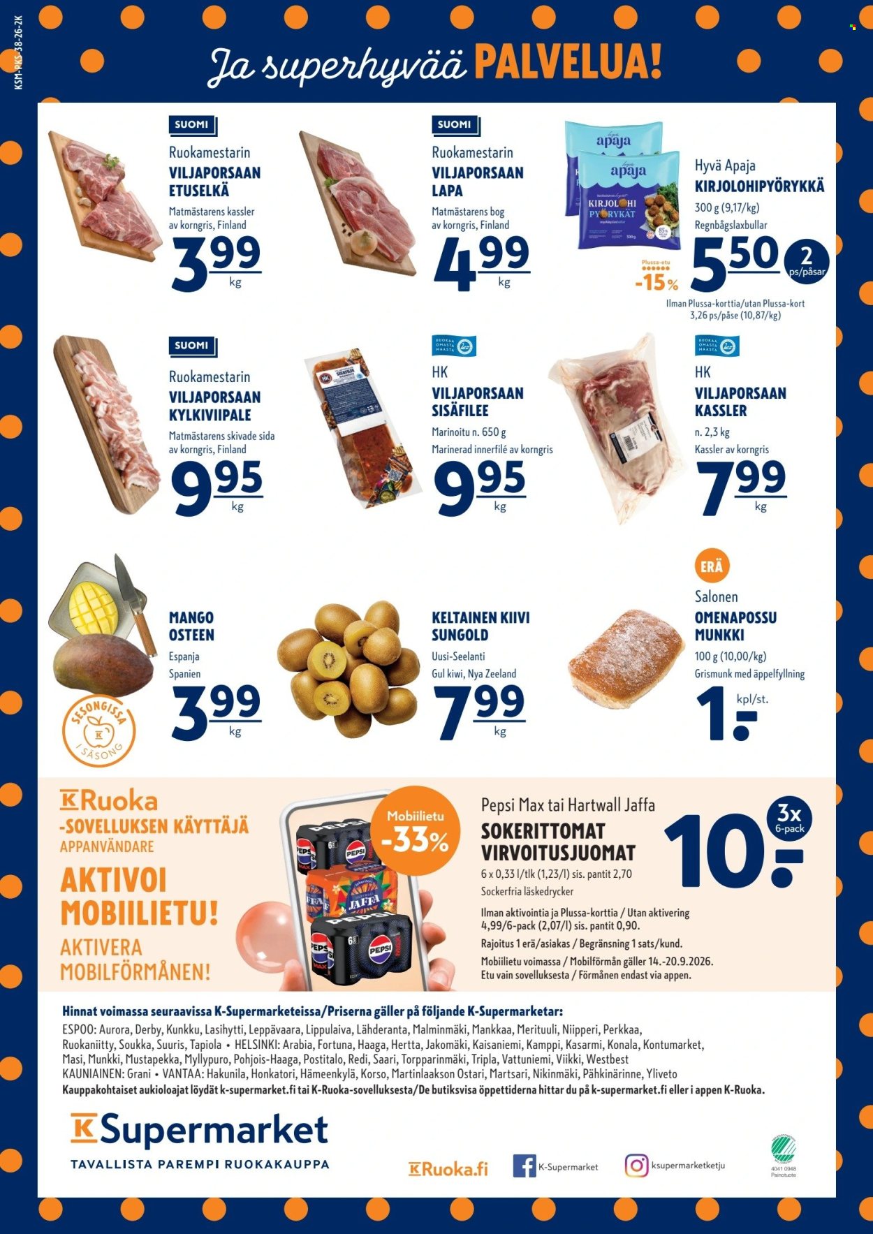 K-Supermarket tarjoukset - 17.09.2026 - 20.09.2026. Sivu 4