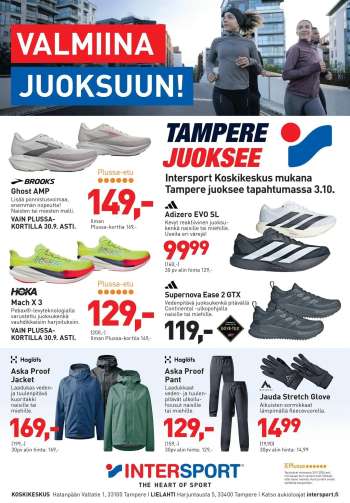 Intersport tarjoukset  - 19.09.2026 - 30.09.2026.