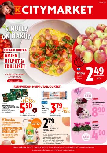 K-citymarket tarjoukset  - 21.09.2026 - 23.09.2026.