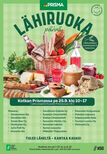 Prisma tarjoukset  - 25.09.2026 - 25.09.2026.