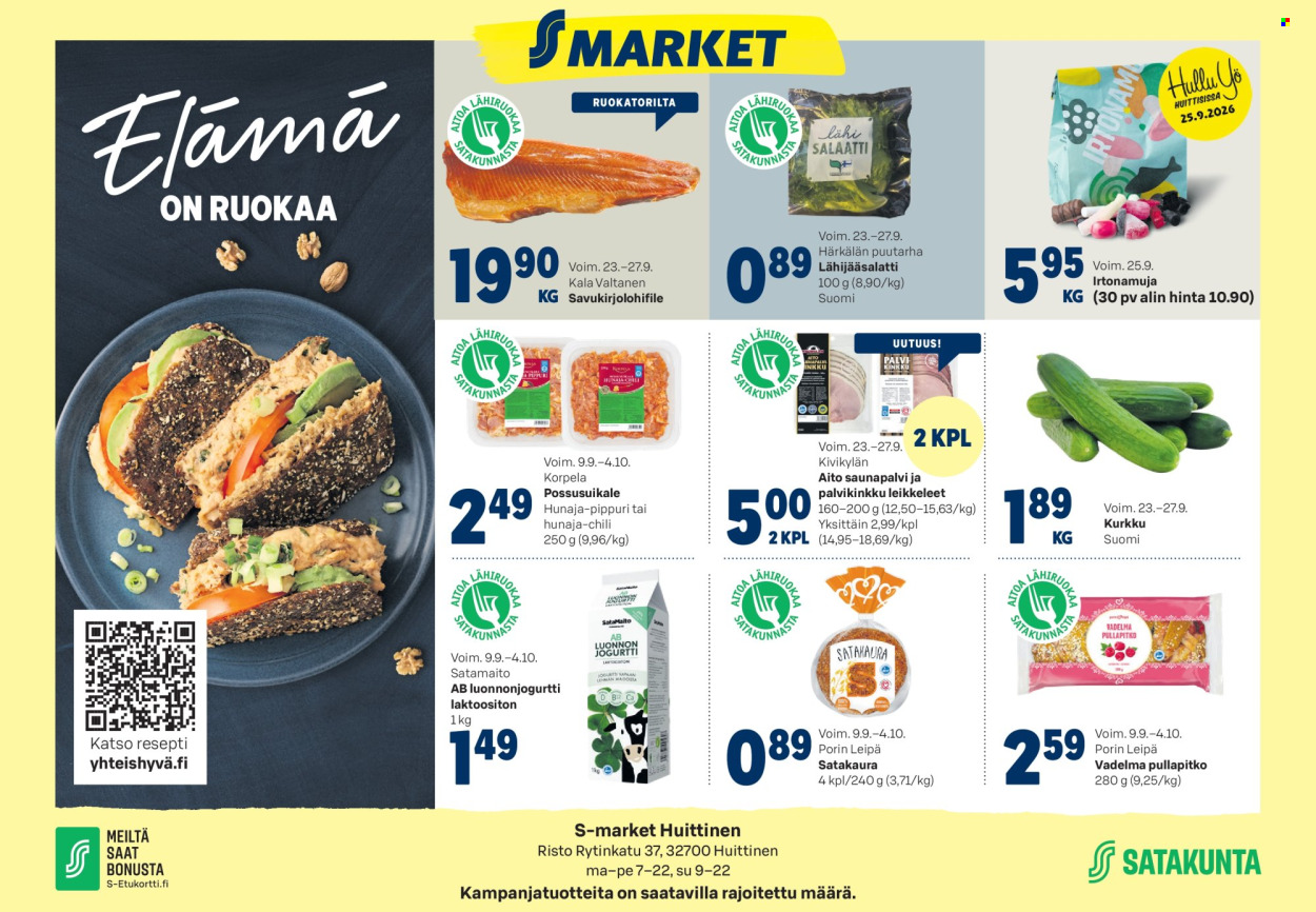 S-market tarjoukset - 23.09.2026 - 27.09.2026. Sivu 1